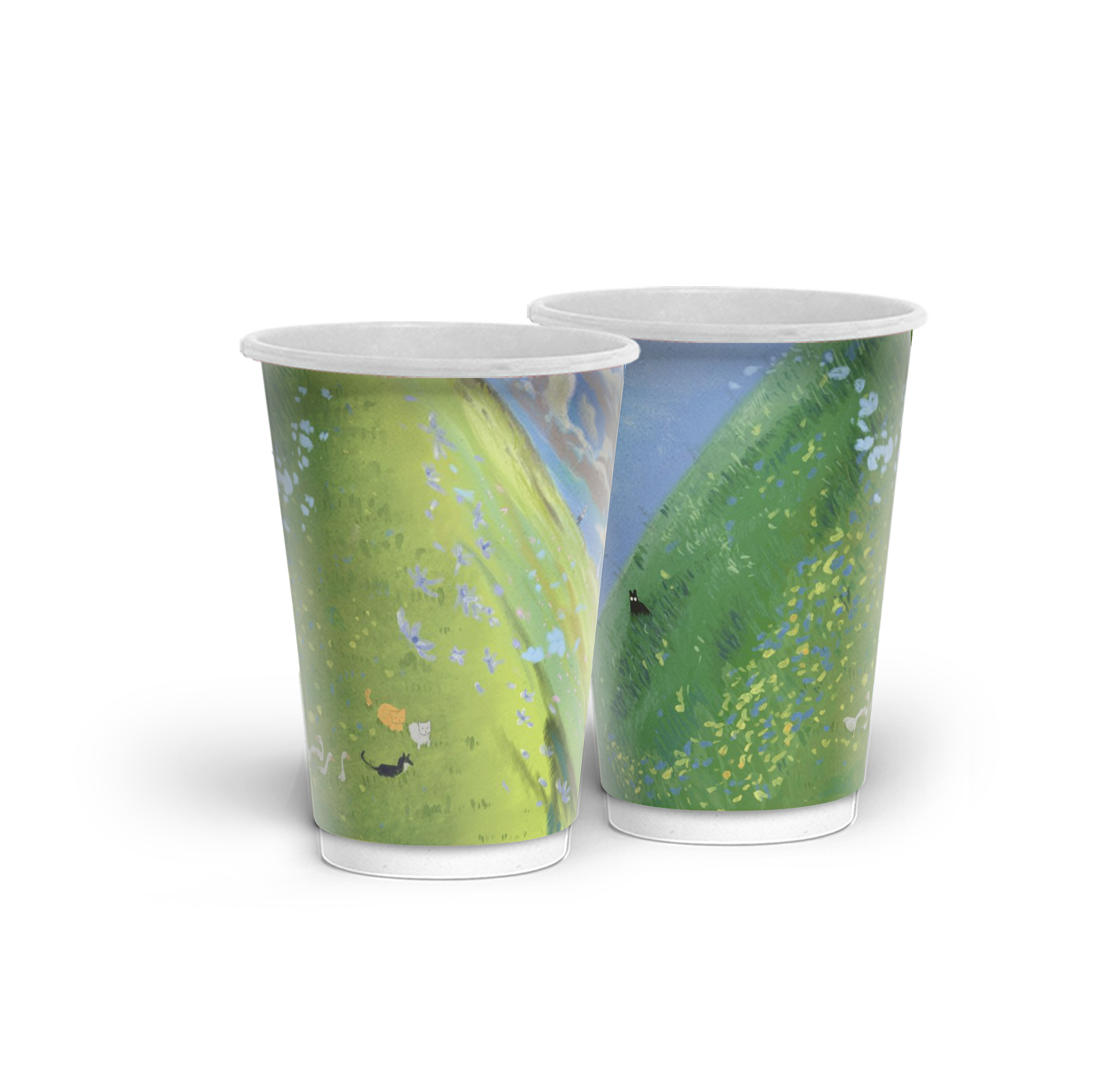 Double wall стакан "Зелена гора"